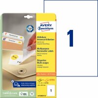 Zweckform L4735REV-25 Universal-Etiketten - 210 x 297 mm,...