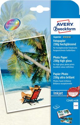 Zweckform C2495-45R 45Bl Inkjet Fotopapier 13x18cm 230g