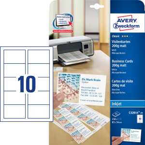 Zweckform C32014-25 200g 85x5 Visitenkarte 250ST
