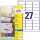Adress-Etiketten 63,5 x 29,6 mm, weiß, 675 Etiketten/25 Blatt, perm