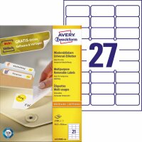 Zweckform L4737REV-100 Universal-Etiketten - 63,5 x 29,6...