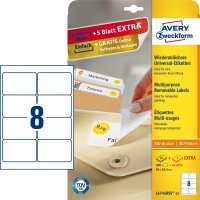 Zweckform L4745REV-25 Universal-Etiketten - 96 x 63,5 mm,...