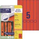 Rückenschild I+L+K lang/schmal, rot, A4, 38 x 297...