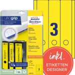 Rückenschild I+L+K lang/breit, gelb, A4, 61 x 297...