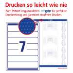 Ordner-Etiketten, 38 x 192 mm, schmale/kurz, 210 Etiketten, weiß