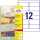 Adressetiketten (300 Etiketten, 99,1 x 42,3 mm) 25 Blatt transparent