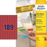AVERY Zweckform Mini-Etiketten, 25, 4 x 10 mm, rot (7206036)