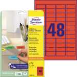 AVERY Zweckform Mini-Etiketten, 45, 7 x 21,2 mm, rot (7206038)