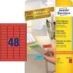 AVERY Zweckform Mini-Etiketten, 45, 7 x 21,2 mm, rot (7206038)
