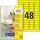 AVERY Zweckform Mini-Etiketten, 45, 7 x 21,2 mm, gelb (7206041)