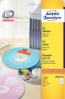 Zweckform L6043-25 CD-Etiketten, Ø 117 mm, 25...