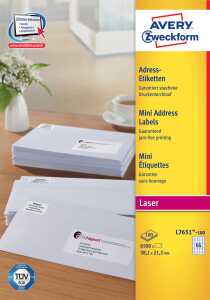 Zweckform L7651-100 Universaletikette 38,1x21,2 we