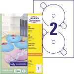 L7676-100 CD-Etiketten, Ø 117 mm, 100 Blatt/200 Etiketten, weiß