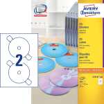 L7676-100 CD-Etiketten, Ø 117 mm, 100 Blatt/200 Etiketten, weiß