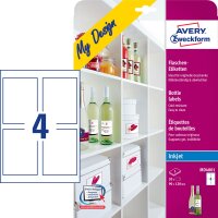 Zweckform MD4001 f.Flasche Inkjetetikett 120x90 5Bl...