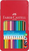 Faber Castell Buntstift Colour Grip 12er-Metalletui