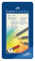 Faber-Castell 114312 - Farbstifte ART GRIP, 12er Metalletui