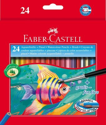 Faber Castell Buntstift Kinder Aquarell 24erKartonetui