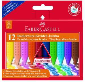 Faber Castell Kreide Jumbo radierbar 12er