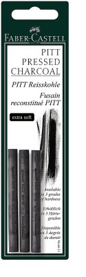 Faber Castell Reisskohle Pitt extra soft 3 in BK