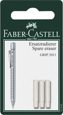 Faber Castell Ersatzradierer DBS Grip 2011 BK 3x