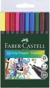 Faber Castell Finepen Grip 0,4 mm 10er Etui