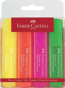 Faber Castell Textmarker TL 46 1-5 mm Superfluor 4er