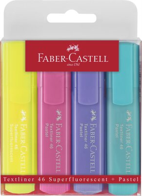 Faber Castell Textmarker TL 46 Pastell 4er Etui