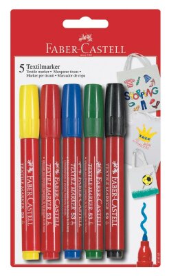 A.W. Faber-Castell Textilmarker 5er