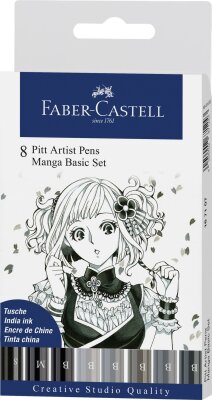 Faber Castell Tuschestift Pitt Artist Pen B Manga 8x