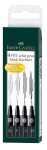 Faber Castell Tuschestift Pitt Artist Pen 4er schwarz Etui