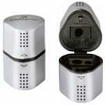 Faber Castell Dreifachspitzdose Dreikant Grip 2001 silber