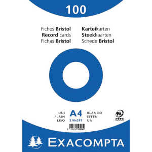 Exacompta Karteikarte blanko A4 weiß EXACOMPTA 10506E