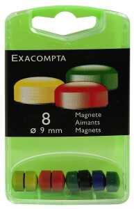 Magnete Ø 9mm farbig sort 8St