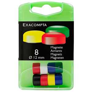 Exacompta Magnete Ø 12mm farbig sort 8St