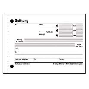 Exacompta Quittung A6 quer 2x40Bl
