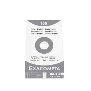 Exacompta Karteikarten A7 kariert weiss 100St