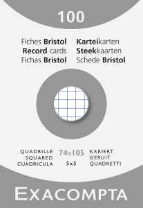 Karteikarten A7 kariert weiss 100St