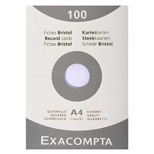 Exacompta Karteikarten A4 kariert weiss 100St