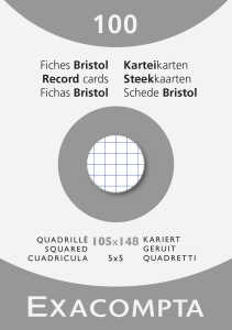 Karteikarten A6 kariert weiss 100St