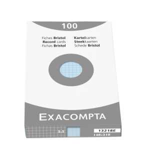 Exacompta Karteikarten A5 kariert blau 100St