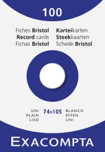 Karteikarten A7 blanco weiss 100St