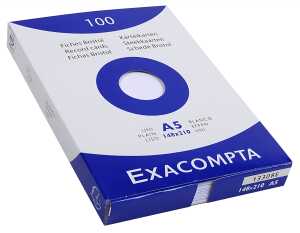 Exacompta Karteikarten A5 blanco weiss 100St