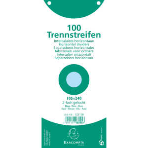 Exacompta Trennstreifen 105x240 blau 100St
