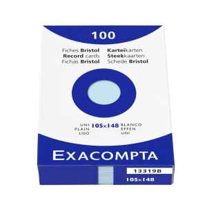 Exacompta Karteikarten A6 blanco blau 100St
