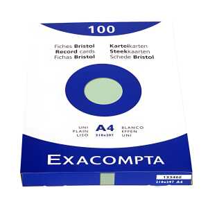 Exacompta Karteikarten A4 blanco grün 100St