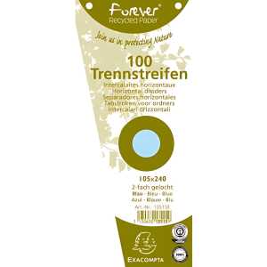 Exacompta Trennstreifen RC trapez blau 100Stk