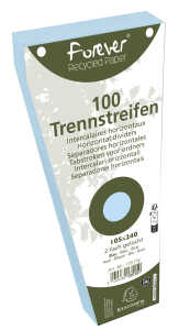Trennstreifen Recycling trapez blau