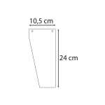 Trennstreifen Recycling trapez blau