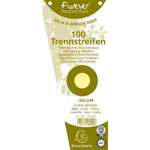 Exacompta Trennstreifen RC trapez gelb 100Stk
